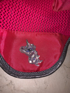 Hkm Glitter Unicorn Ear Veil - Pink or Blue