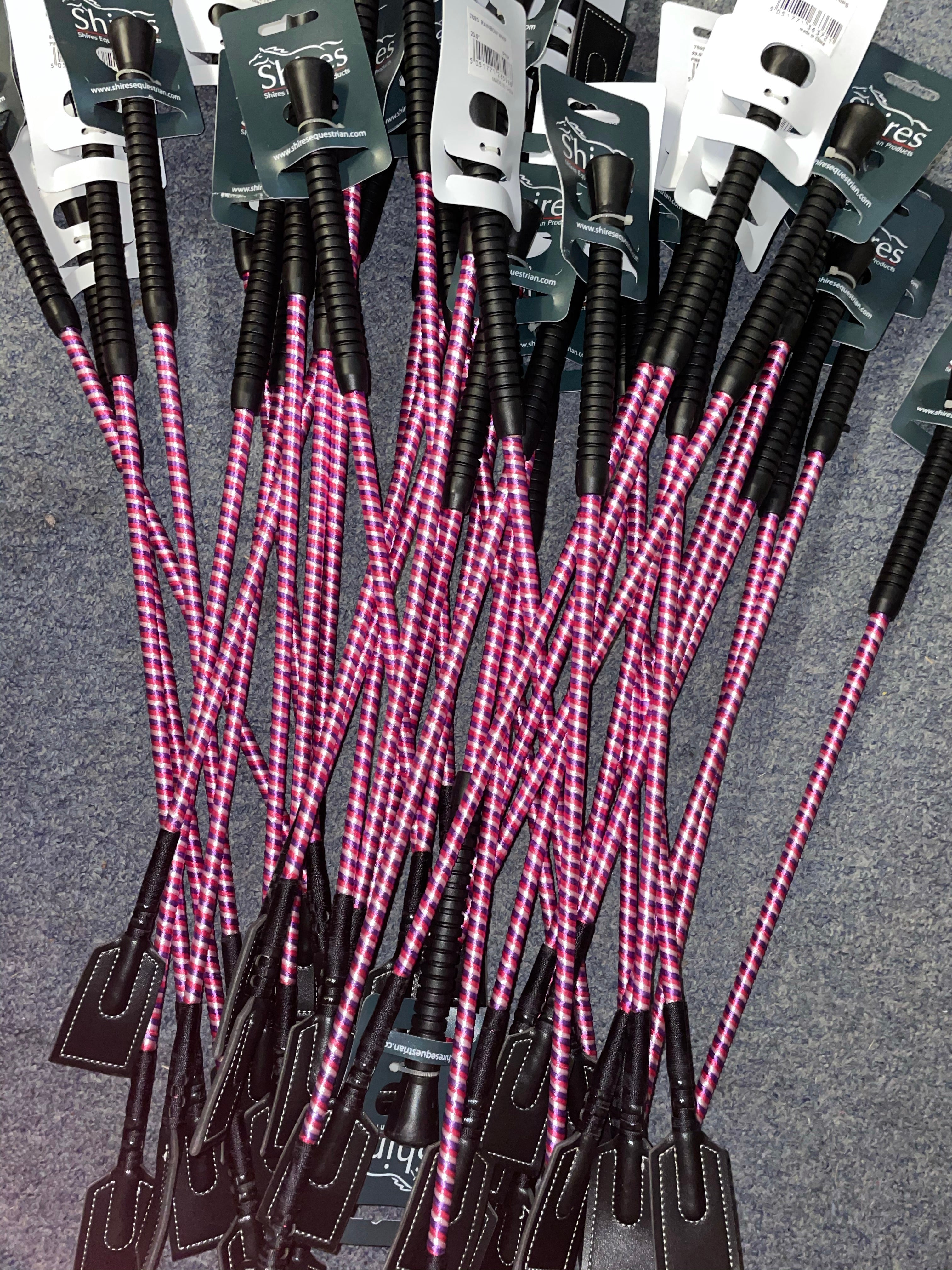 Shires Pink Rainbow Whip
