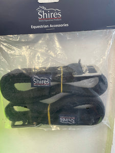 Shires Black Webbing Stirrup Leathers - Tots 24” Adults 56” 58”