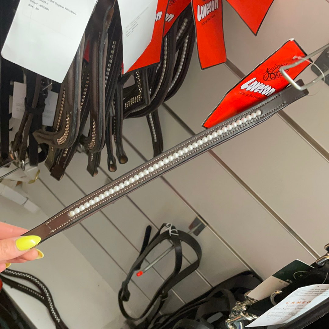 Loveson Brown Pearl Browband - Shetland