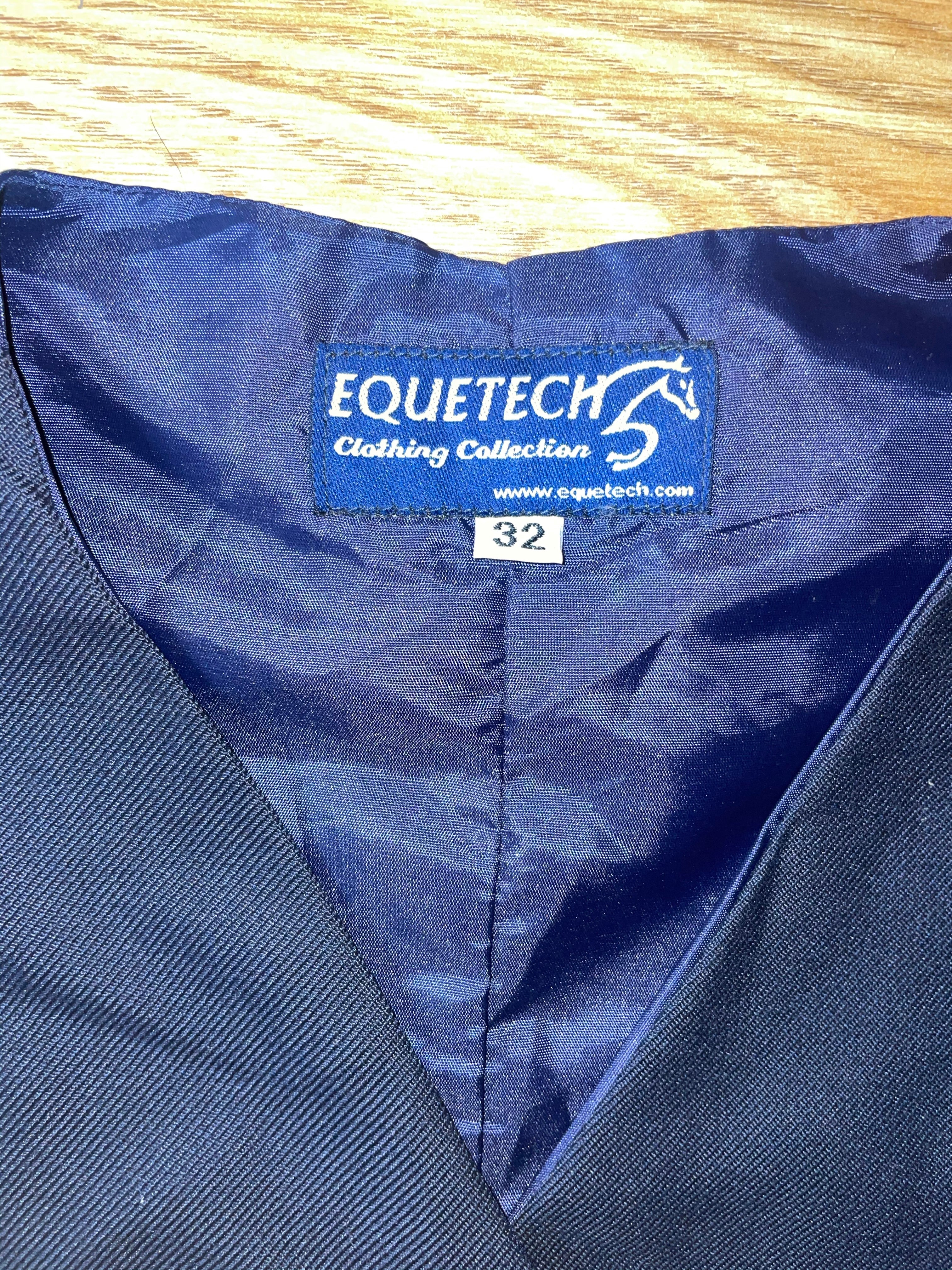 Equetech Navy Childs 32” Waist Jacket - Showing - Free Delivery