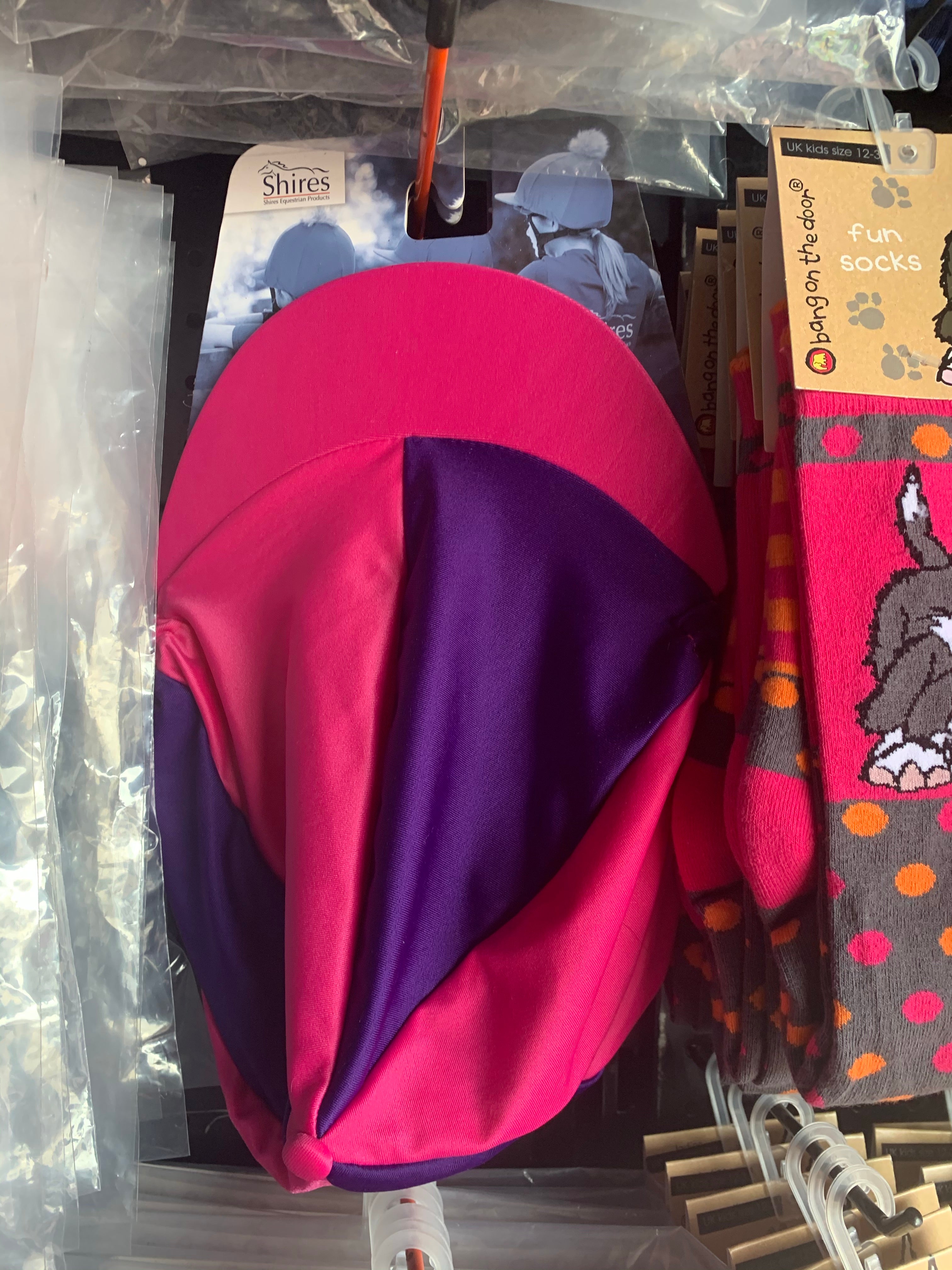 Shires Pink & Purple or Pink / Navy Hat Silk