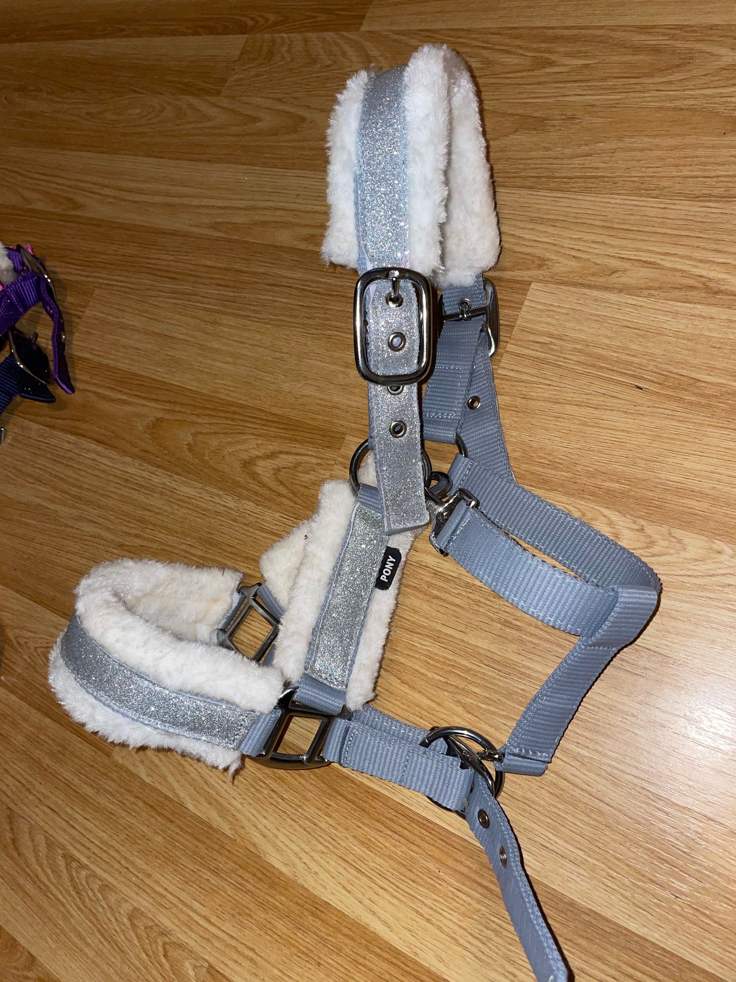 Glitter Bling Fluffy Headcollar - Various Colours - Pony Cob Full