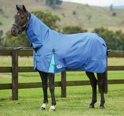 Weatherbeeta 100g comfitec classic combo medium/lite turnout rug blueberry/pink size 5ft6 4’6 4’0