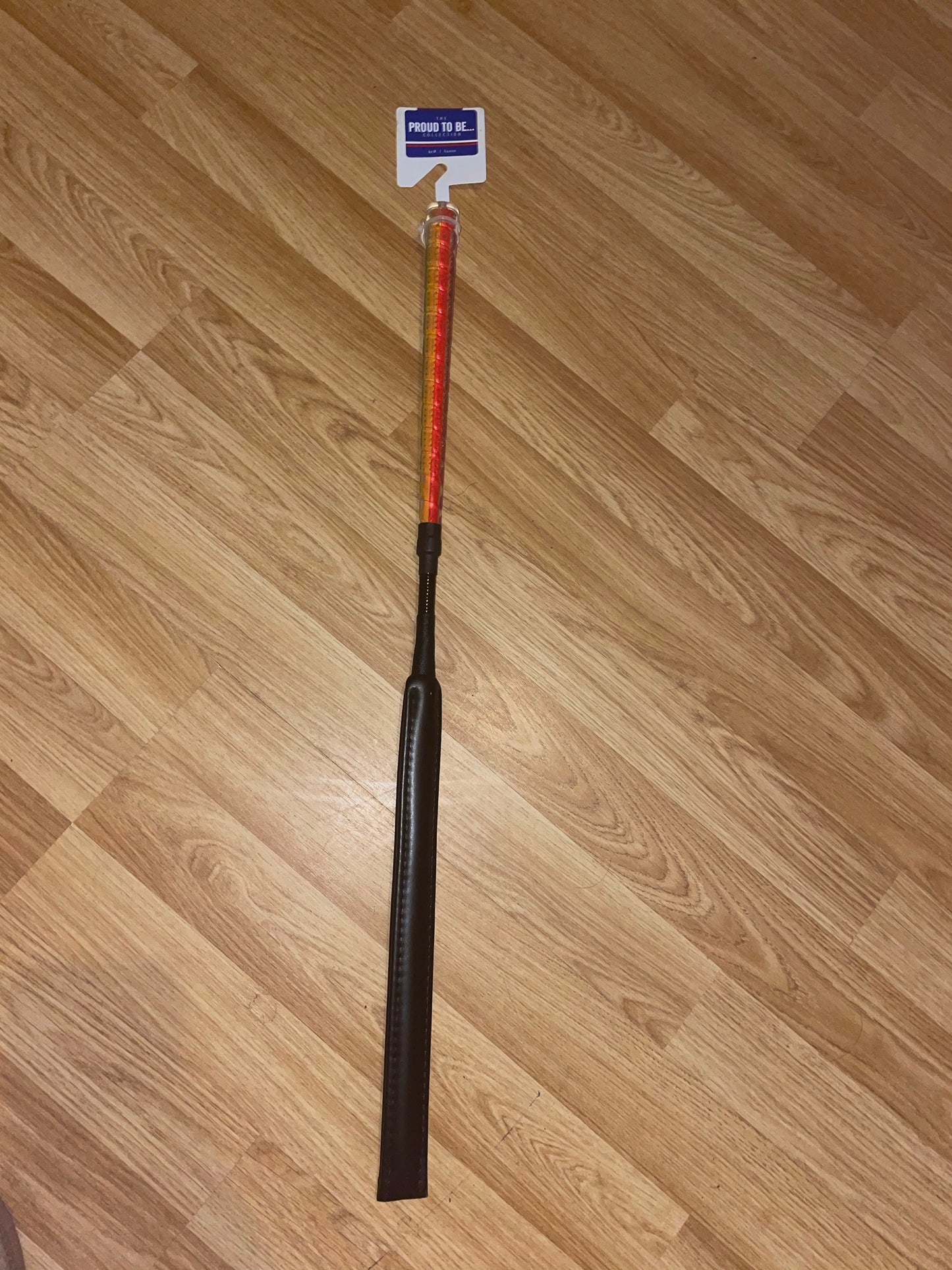 KM Elite 65cm Cush Grip Rainbow Jumping Baton Whip - Gay Gaypride Exclusive