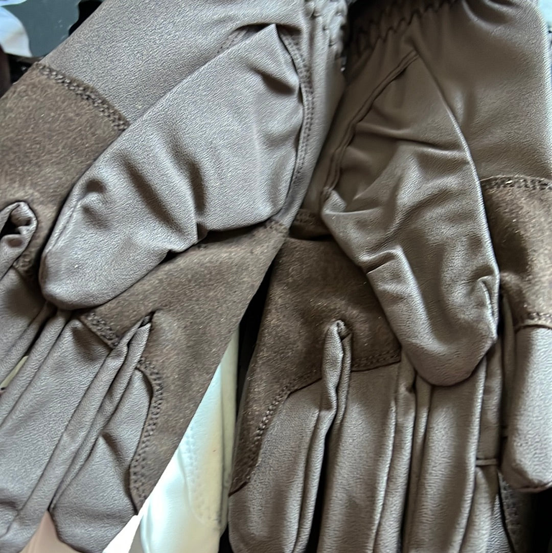 Leather Look Sui Serino Riding Gloves