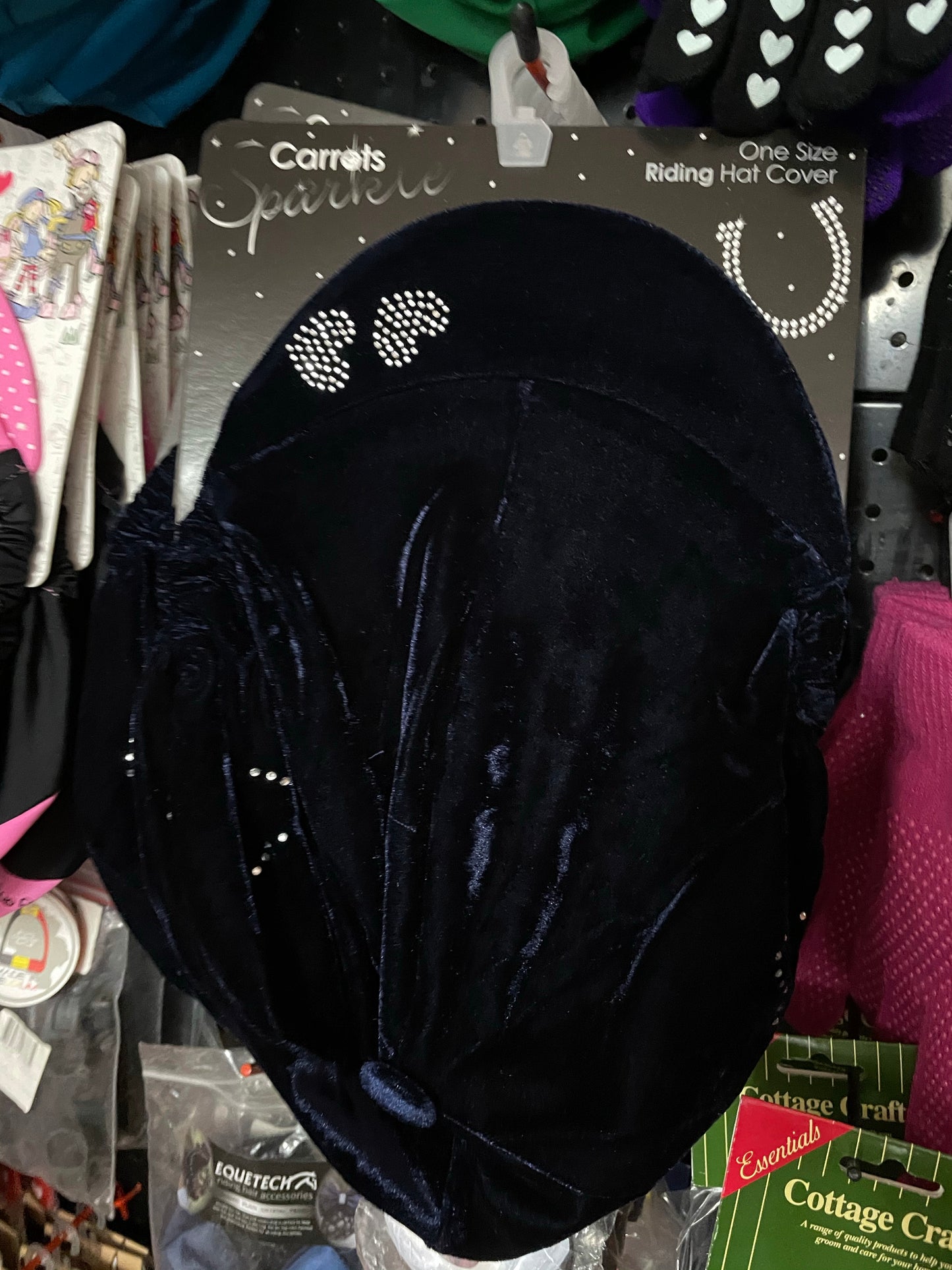 Carrots Equestrian Bling Velvet Hat Silk