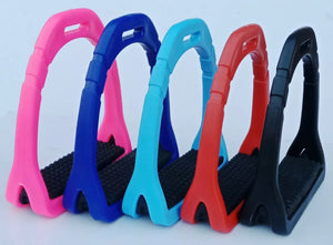 Lightweightcompositi Polymer Bright Stirrups - 4.75” Pink - Baby Blue - Navy